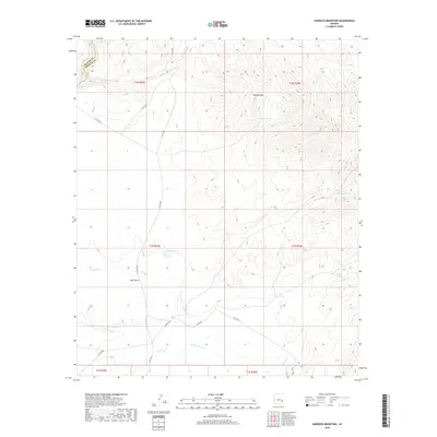 2018 Map of Sawbuck Mountain, 2018 Print