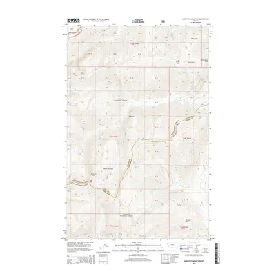 2014 Map of Sawtooth Mountain, 2014 Print