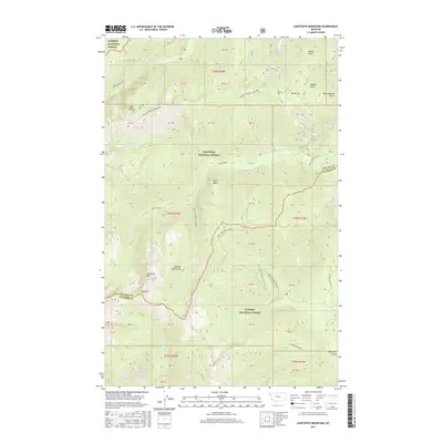 2017 Map of Sawtooth Mountain, 2017 Print
