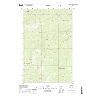 2020 Map of Sawtooth Mountain, 2020 Print