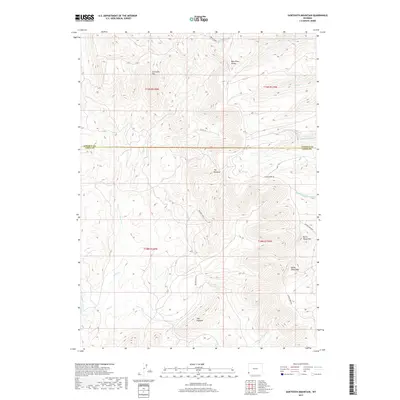 2017 Map of Sawtooth Mountain, 2017 Print