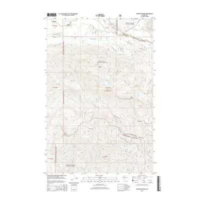 2014 Map of Sawtooth Ridge, 2014 Print
