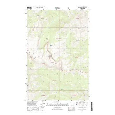 2017 Map of Scapegoat Mountain, 2017 Print