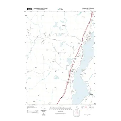 2013 Map of Schroon Lake, 2013 Print