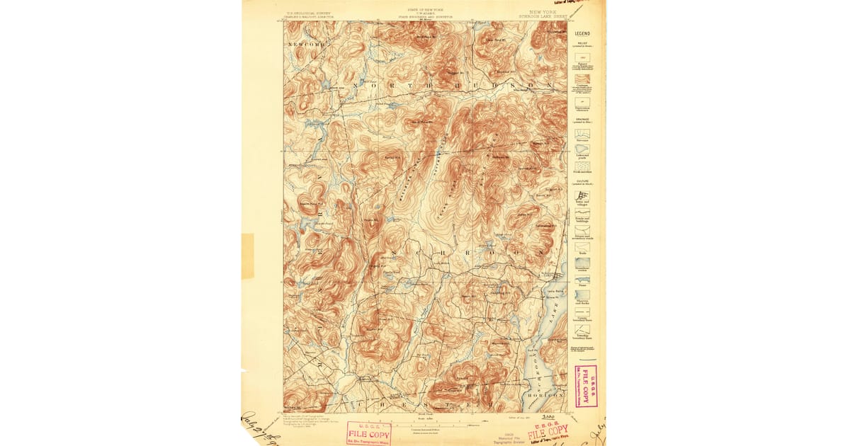 1800s 19th Century Maps of Minerva - Schroon Lake Essex County Ny Usgs Topo 1897 Og 1200x630 