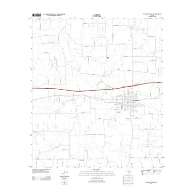 2013 Map of Schulenburg, 2013 Print