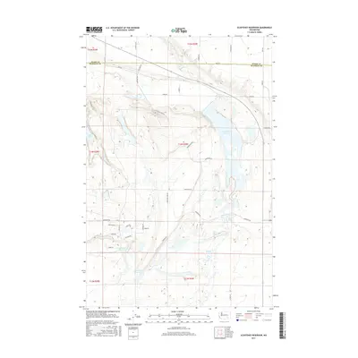 2017 Map of Scooteney Reservoir, 2017 Print