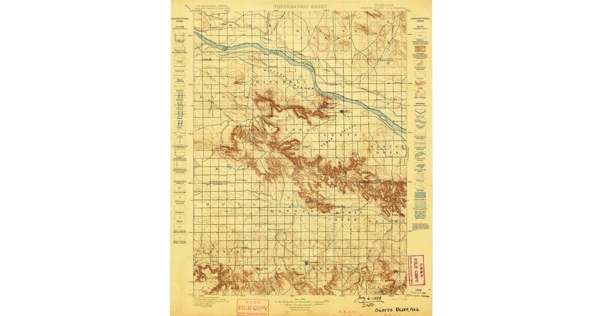 1800s 19th Century Maps of Morrill - Scotts Bluff Scotts Bluff County Ne Usgs Topo 1898 Og 1200x630 