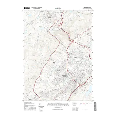 2016 Map of Scranton, 2016 Print