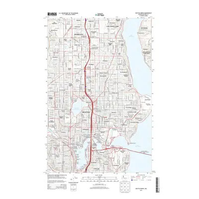 2014 Map of Seattle North, 2014 Print