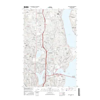 2017 Map of Seattle North, 2017 Print