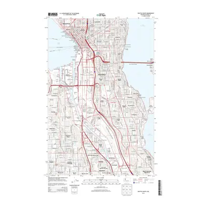 2014 Map of Seattle South, 2014 Print