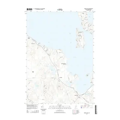 2014 Map of Sebago Lake, 2014 Print