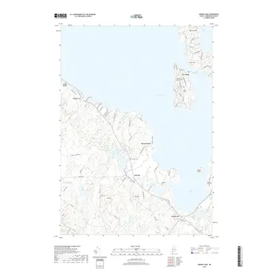 2018 Map of Sebago Lake, 2018 Print
