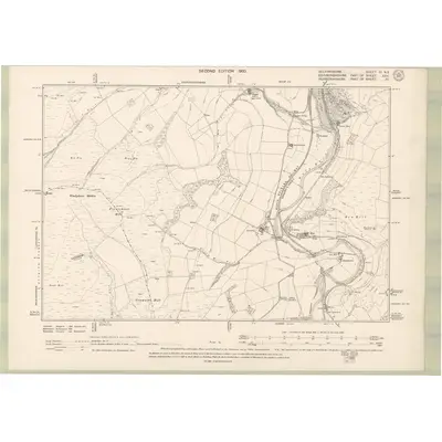1897 Map of Selkirkshire Sheet III.NE, 1900 Print