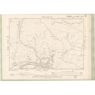 1897 Map of Selkirkshire Sheet III.SW, 1900 Print