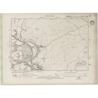 1930 Map of Selkirkshire Sheet IV.SW, 1933 Print