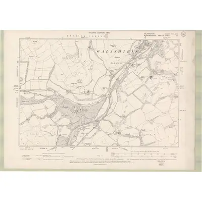 1897 Map of Selkirkshire Sheet VIII.SW, 1900 Print