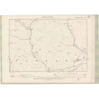 1897 Map of Selkirkshire Sheet X.SW, 1900 Print
