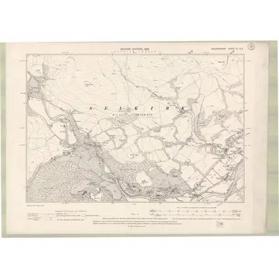 1897 Map of Selkirkshire Sheet XI.NE, 1900 Print
