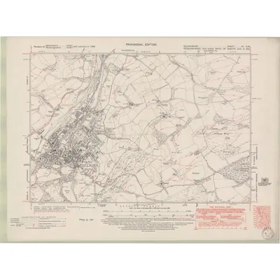 1938 Map of Selkirkshire Sheet XII.NW, 1950 Print