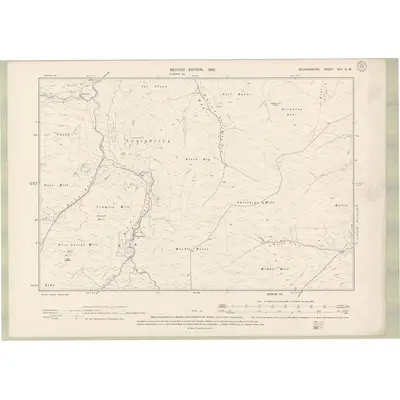 1897 Map of Selkirkshire Sheet XIII.SW, 1900 Print