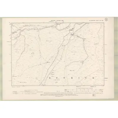 1897 Map of Selkirkshire Sheet XIV.NW, 1900 Print