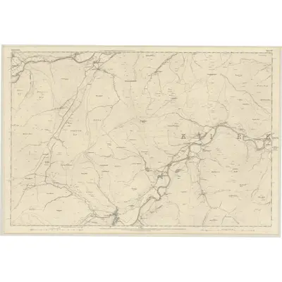 1858 Map of Selkirkshire, Sheet XIV, 1863 Print