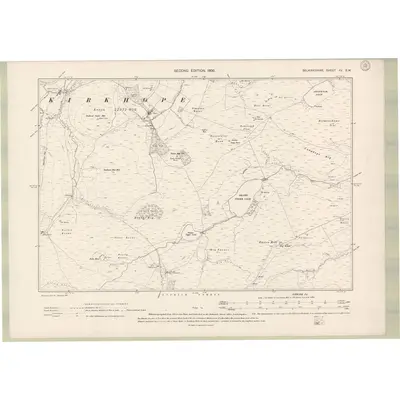1897 Map of Selkirkshire Sheet XV.SW, 1900 Print