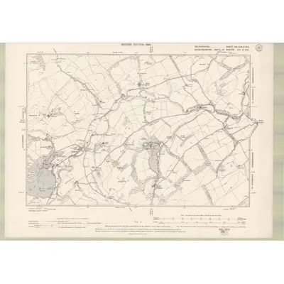 1897 Map of Selkirkshire Sheet XVI.NW & NE, 1900 Print