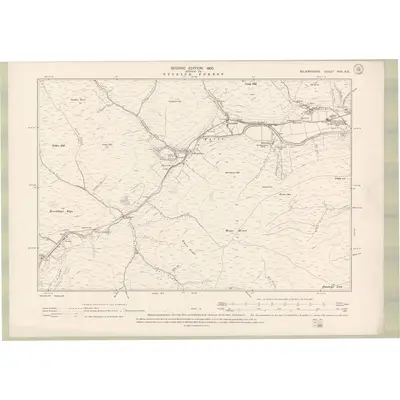 1897 Map of Selkirkshire Sheet XVII.SE, 1900 Print