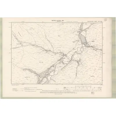 1897 Map of Selkirkshire Sheet XVIII.NW, 1900 Print