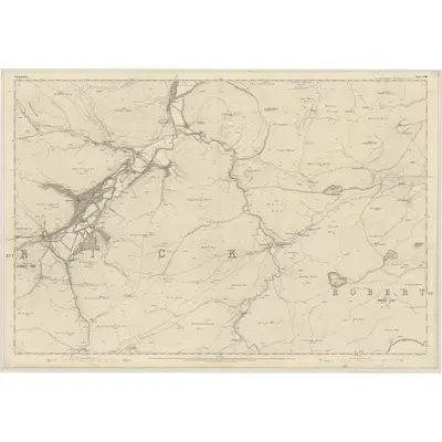 1858 Map of Selkirkshire, Sheet XVIII, 1862 Print