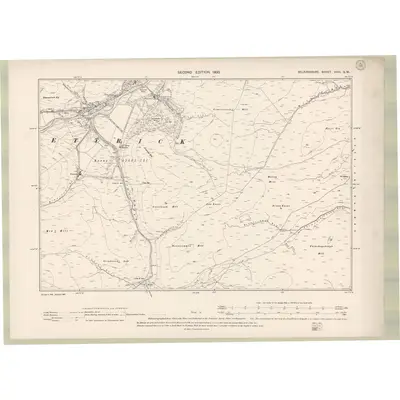 1897 Map of Selkirkshire Sheet XVIII.SW, 1900 Print