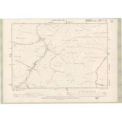 1897 Map of Selkirkshire Sheet XXI.NW, 1900 Print