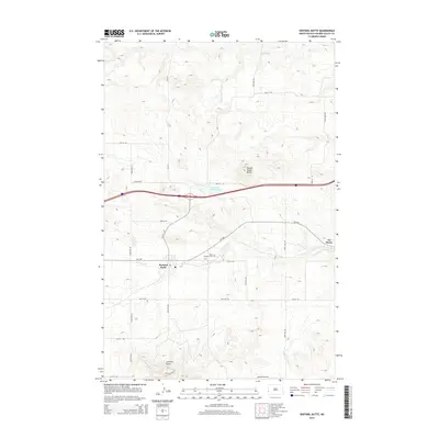2014 Map of Sentinel Butte, 2014 Print