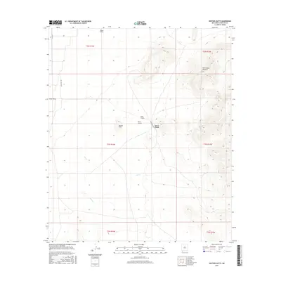 2017 Map of Sentinel Butte, 2017 Print