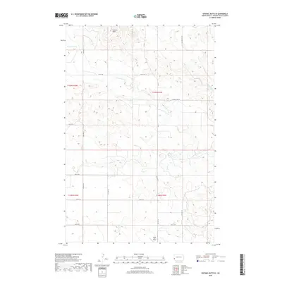 2018 Map of Sentinel Butte SE, 2018 Print