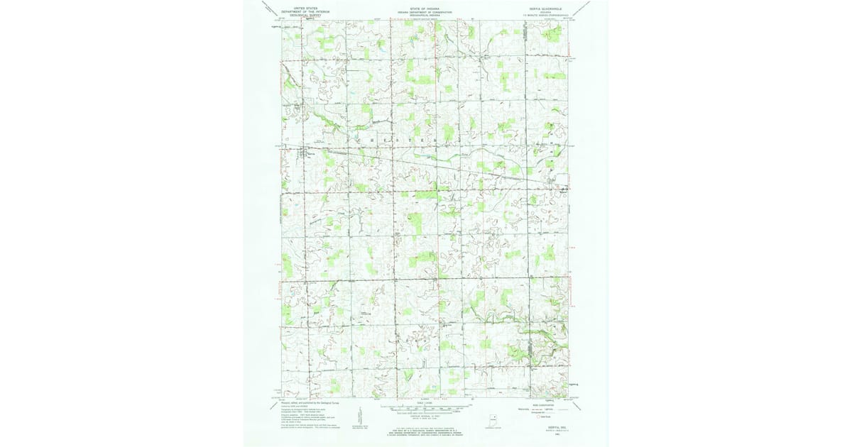 1961 Map of Servia, Wabash County, IN — High-Res | Pastmaps