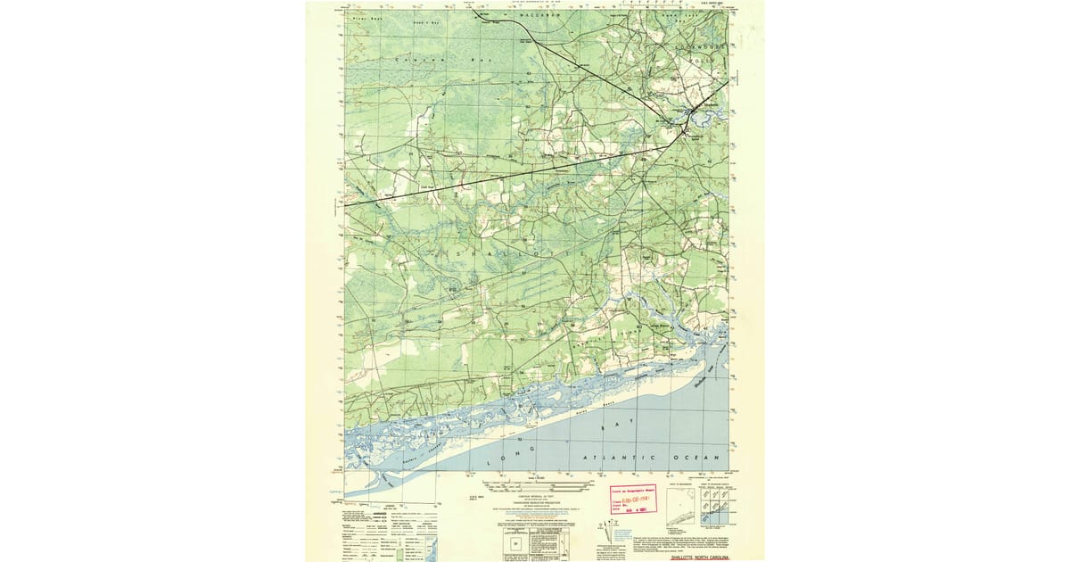 1950 Map of Shallotte, NC — HighRes Pastmaps