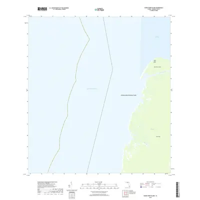 2018 Map of Shark River Island, 2018 Print