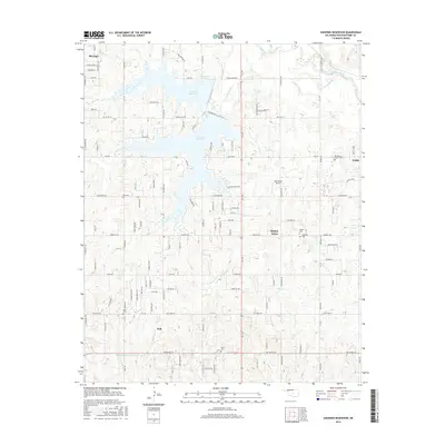 2016 Map of Shawnee Reservoir, 2016 Print