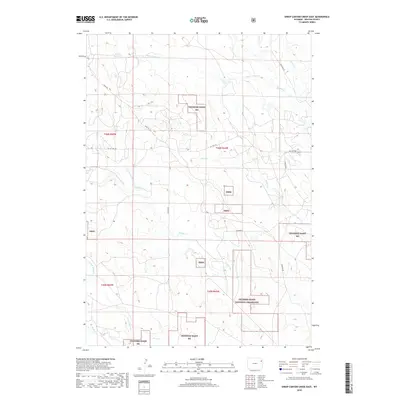 2018 Map of Sheep Canyon Creek East, 2018 Print