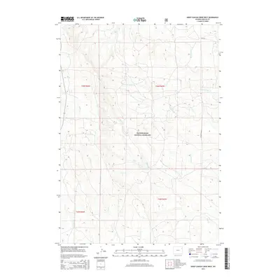 2015 Map of Sheep Canyon Creek West, 2015 Print
