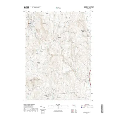 2021 Map of Shelburne Falls, 2021 Print