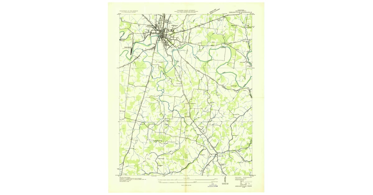 Old Maps of Shelbyville, TN for Academic Research | Pastmaps