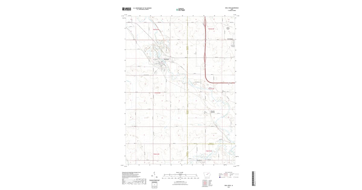Shell Llog Map 2022 Map of Shell Rock, IA — High-Res | Pastmaps