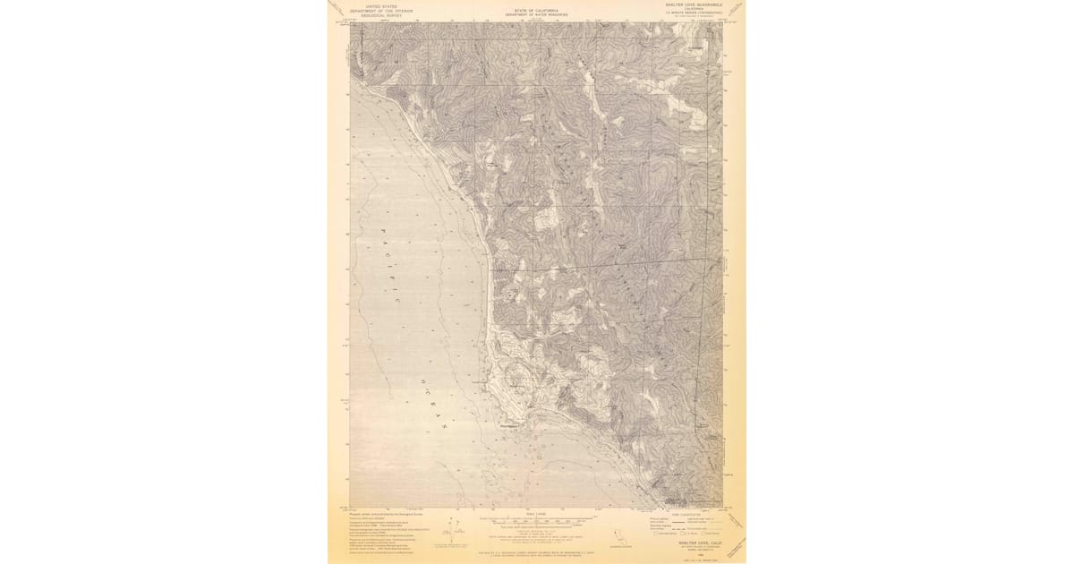 1969 Map of Shelter Cove, CA — HighRes Pastmaps