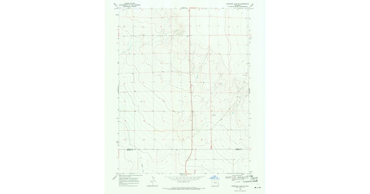 1968 Map of Sheridan Lake SE, Kiowa County, CO — High-Res | Pastmaps