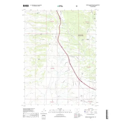 2017 Map of Sherman Mountains West, 2017 Print
